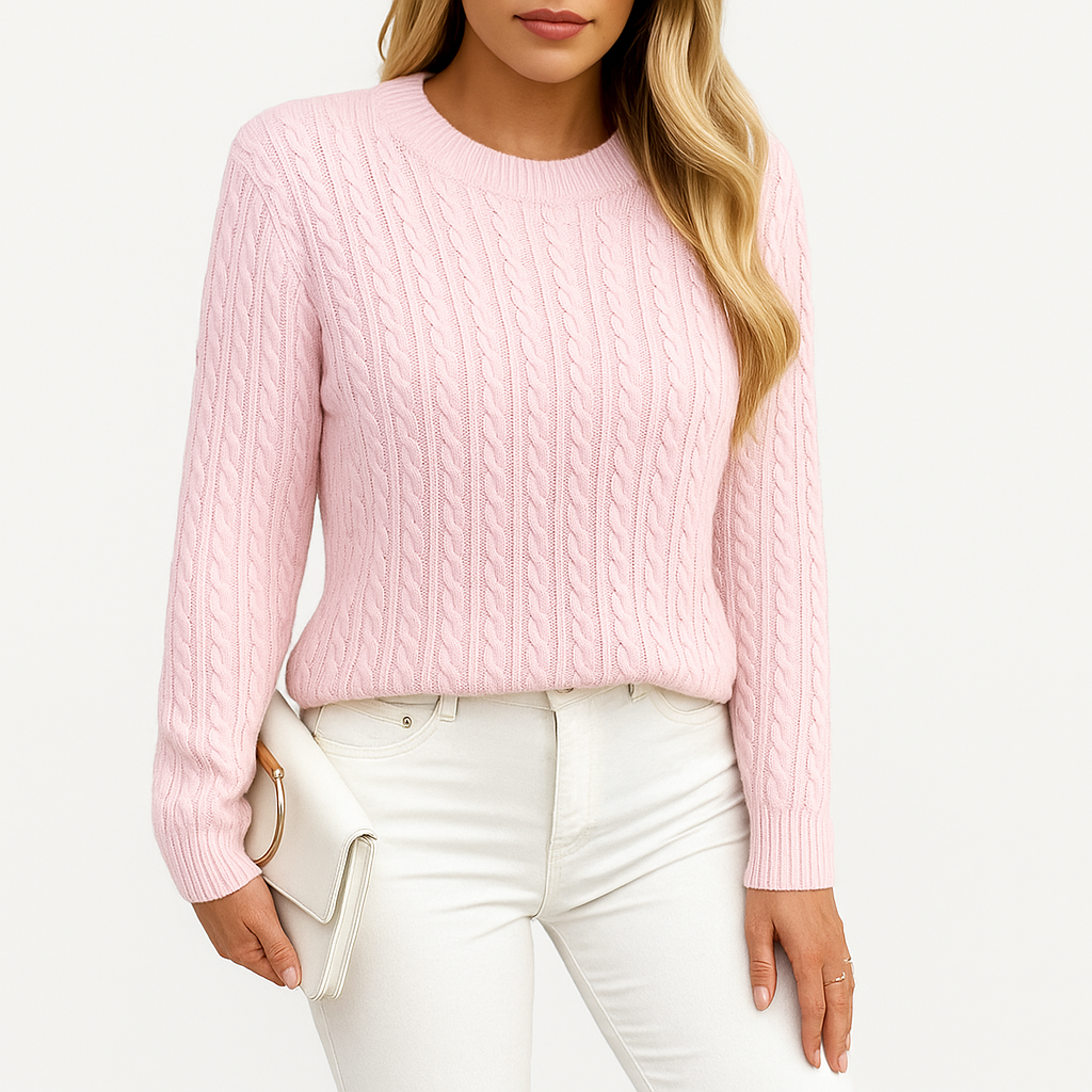 Damski sweter z okrągłym dekoltem | Klasyczny