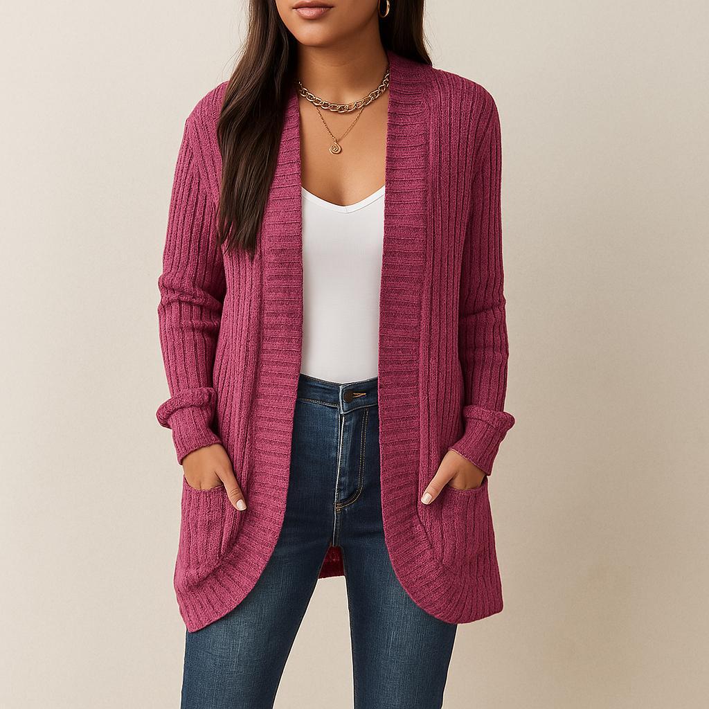 Damski dziany kardigan | Długi