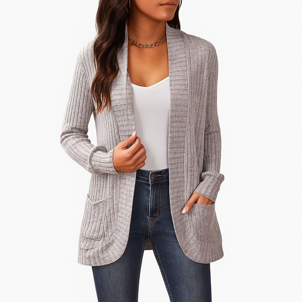 Damski dziany kardigan | Długi