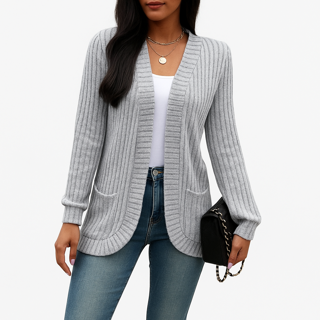 Damski dziany kardigan | Długi