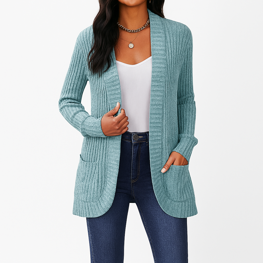 Damski dziany kardigan | Długi