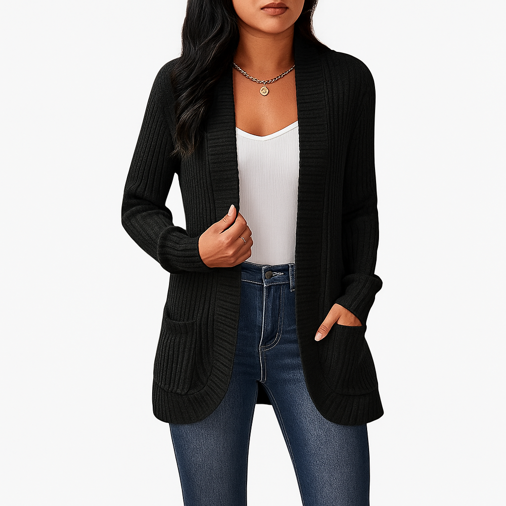 Damski dziany kardigan | Długi