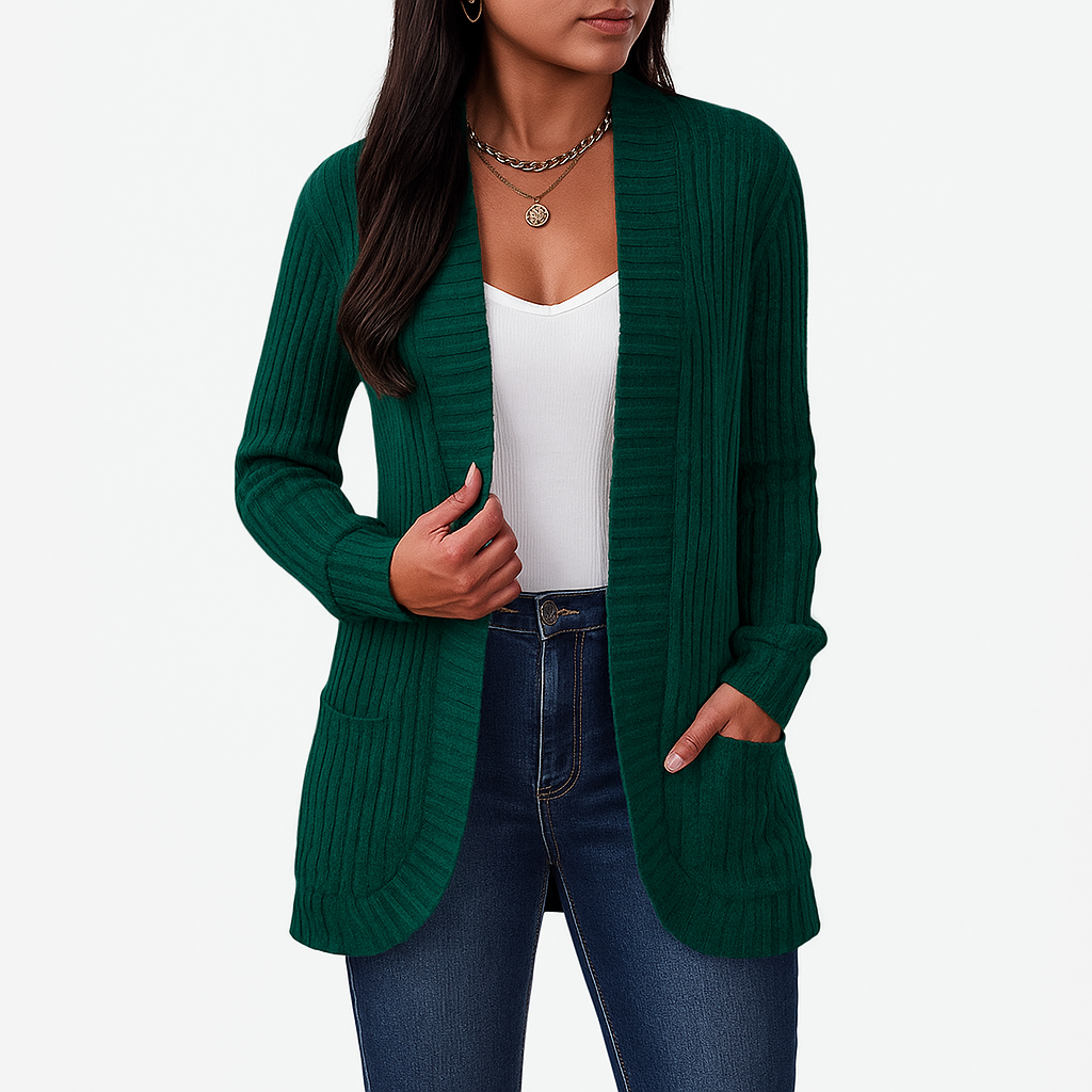 Damski dziany kardigan | Długi