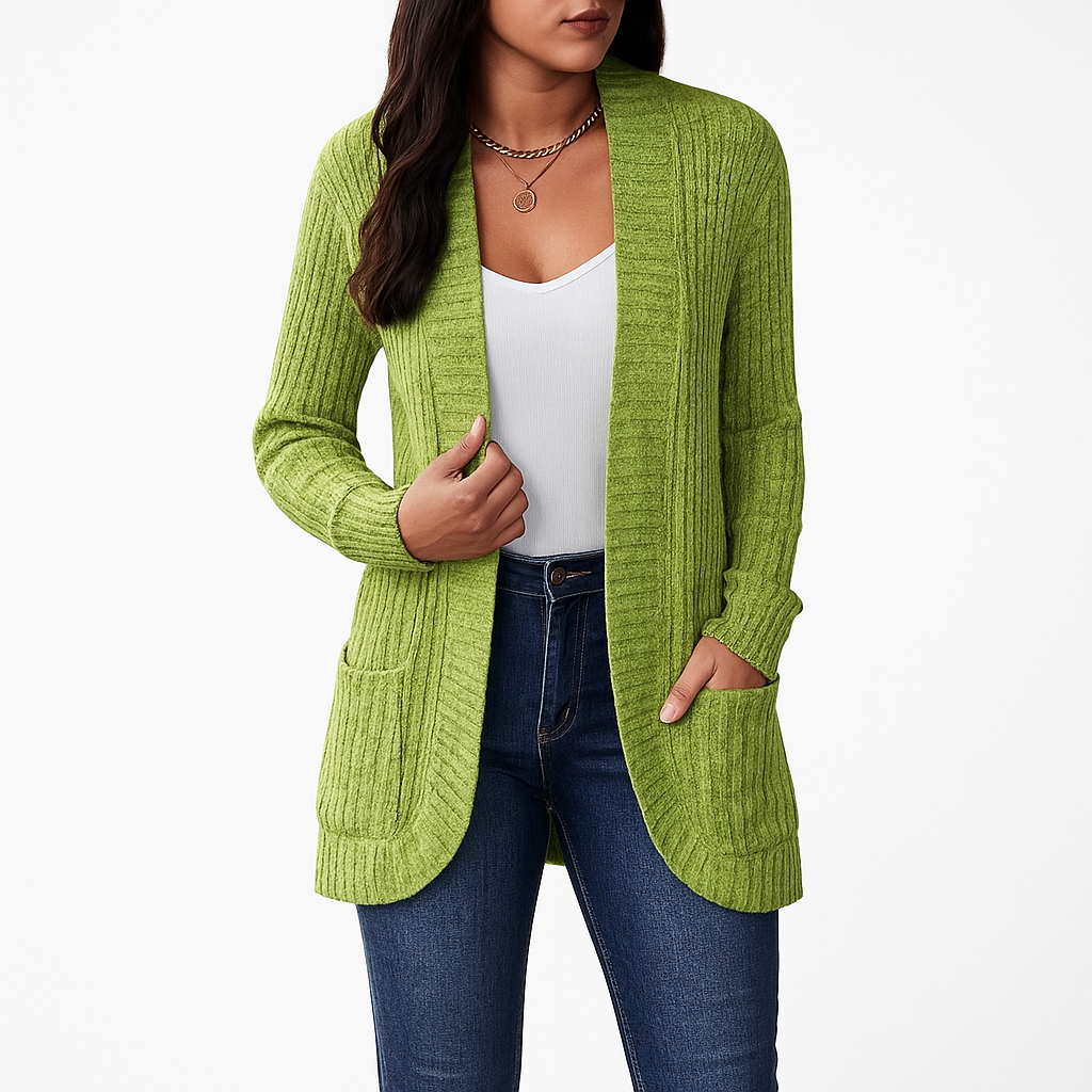 Damski dziany kardigan | Długi