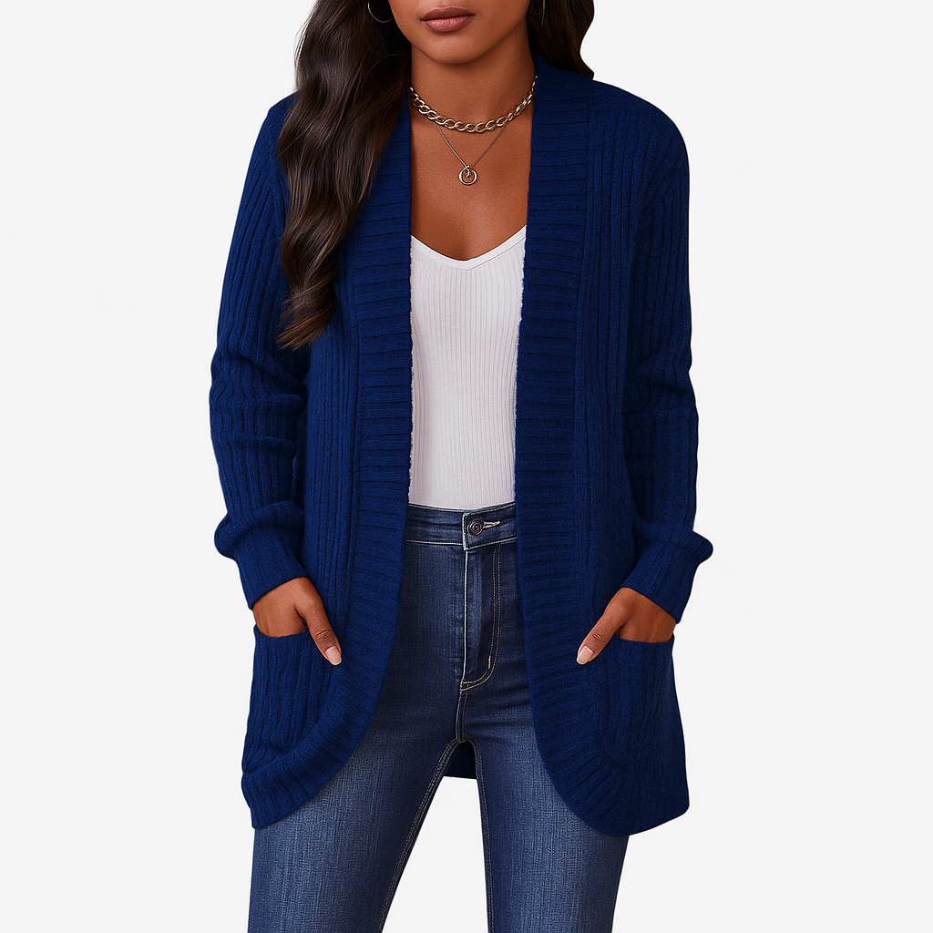 Damski dziany kardigan | Długi