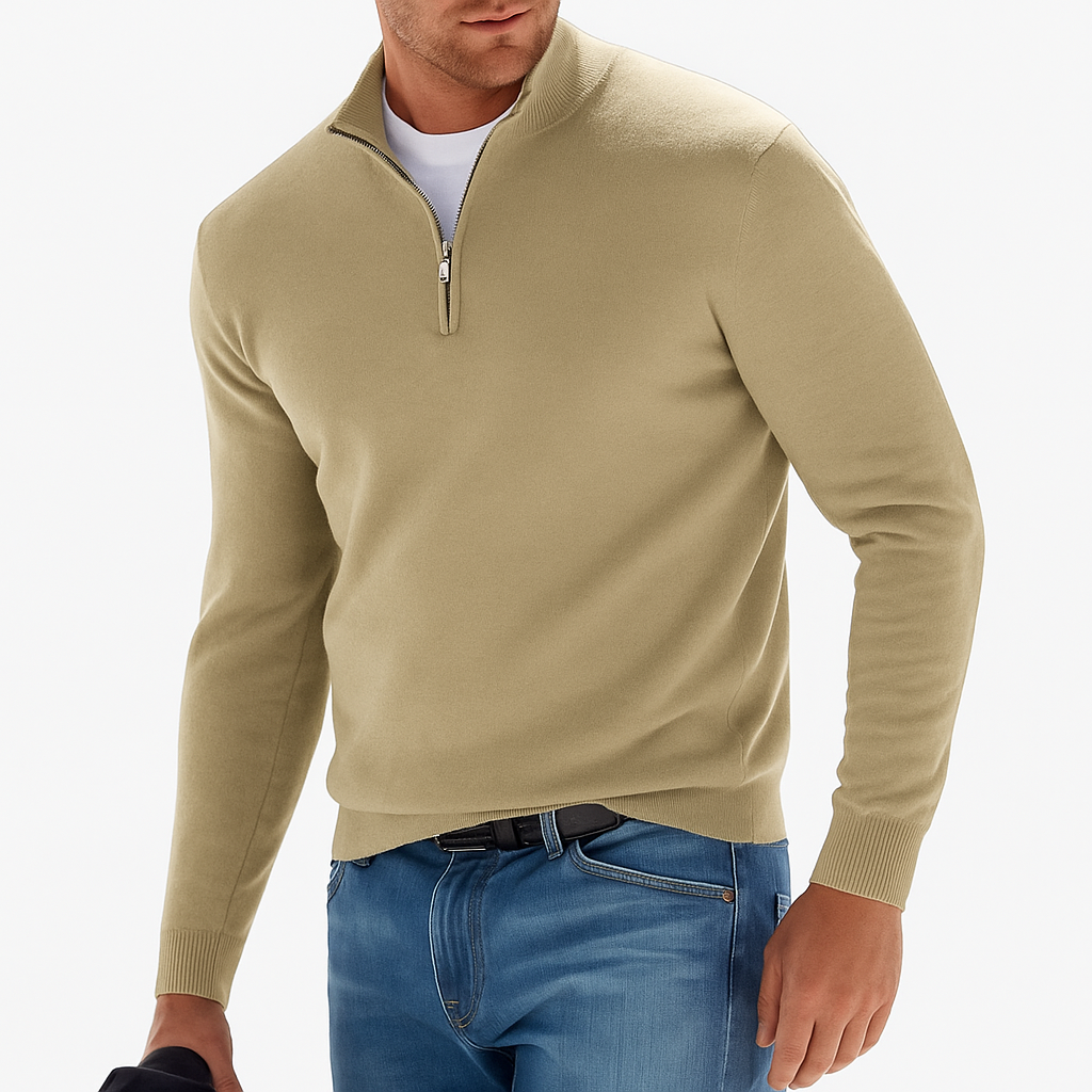 Męski sweter zapinany do połowy | Dzianina