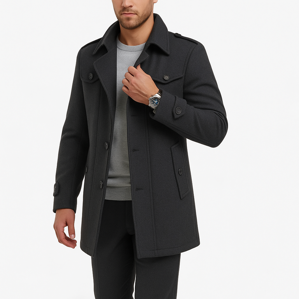 Męski płaszcz funkcjonalny | Dopasowany krój