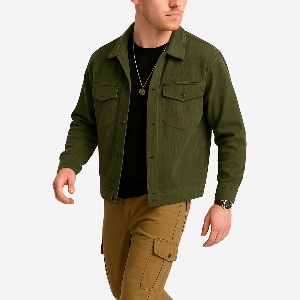 Męska kurtka sztruksowa | Duży rozmiar