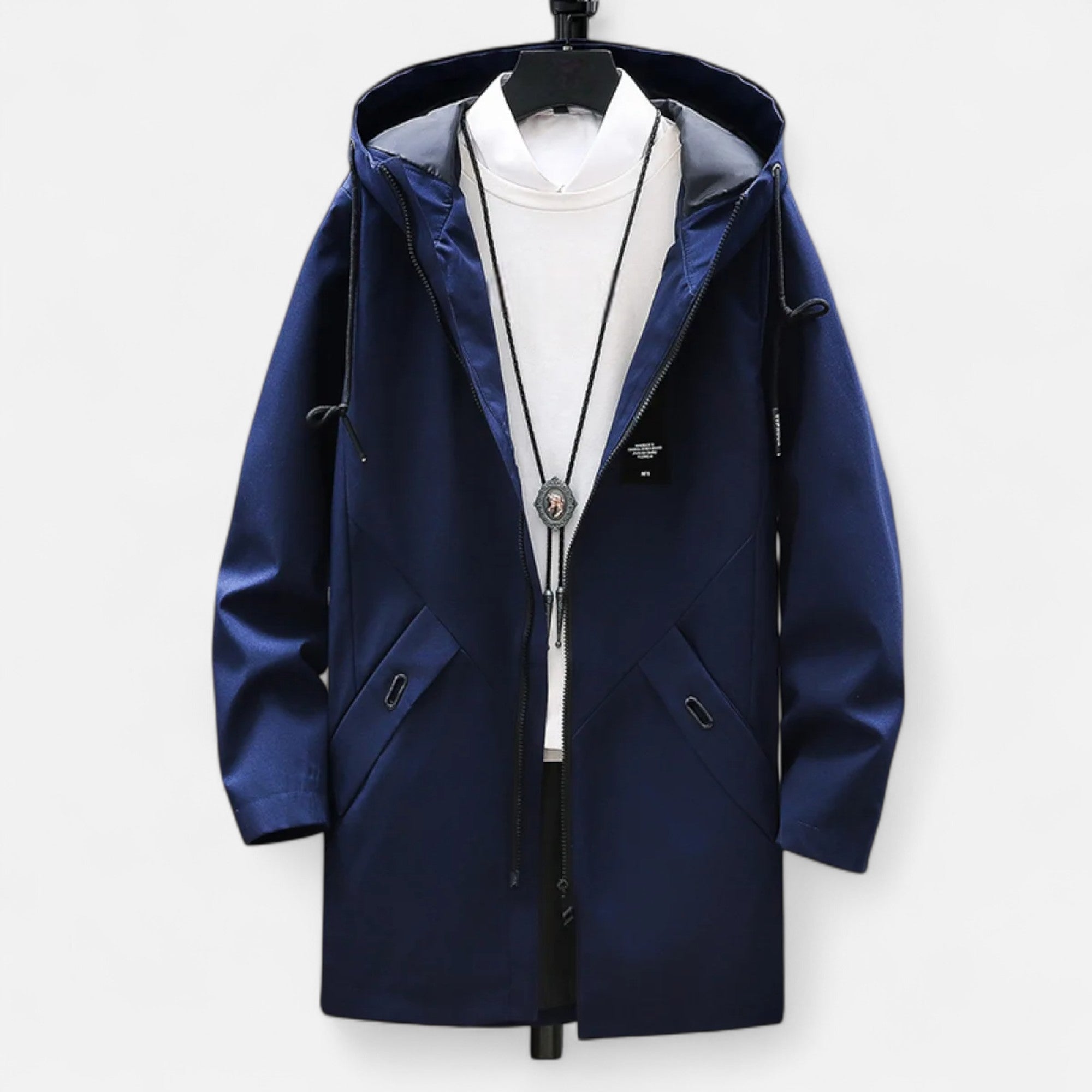 Męska kurtka zewnętrzna długa | Na zamek