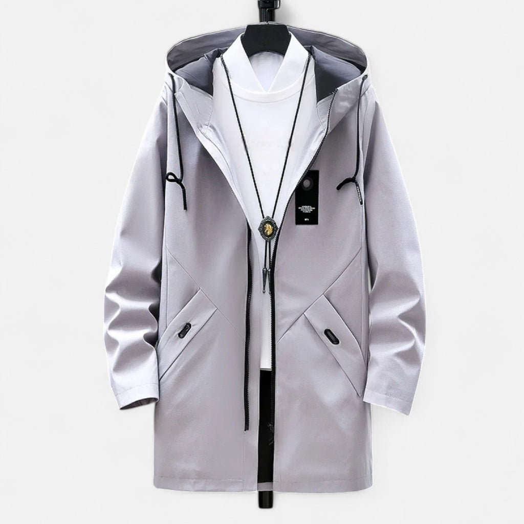 Męska kurtka zewnętrzna długa | Na zamek