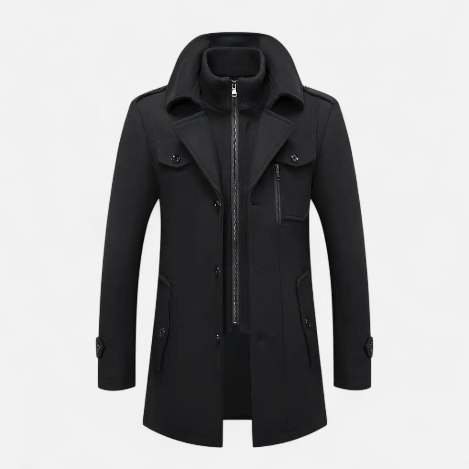 Męski płaszcz funkcjonalny | Dopasowany krój